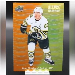 Brad Marchand 2023/24 Upperdeck Allure Orange Yellow Insert Hockey Card